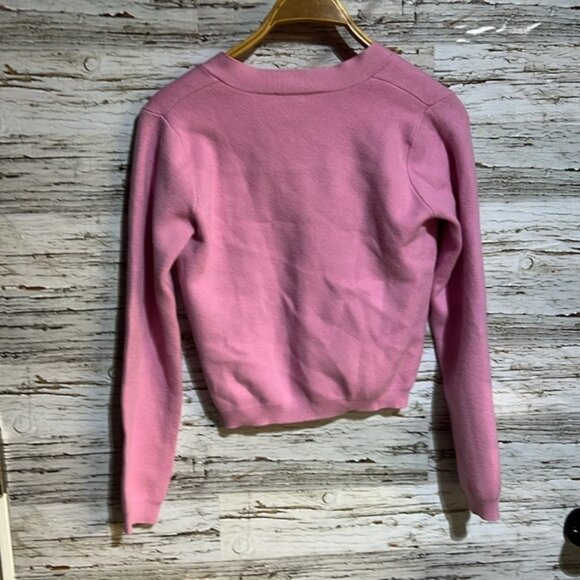 Philosophy pink button up short style sweater size XS - Picture 6 of 7